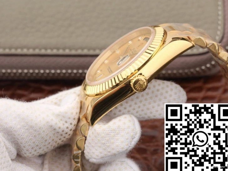 EW 218238 Rolex Day-Date II Factory Gold 40MM Yellow Dial 18K 0914